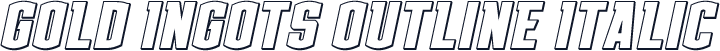 Gold Ingots Outline Italic