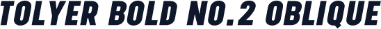 Tolyer Bold no.2 Oblique