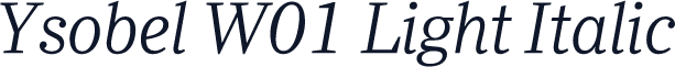 Ysobel W01 Light Italic