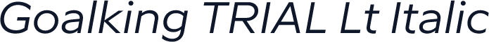 Goalking TRIAL Lt Italic