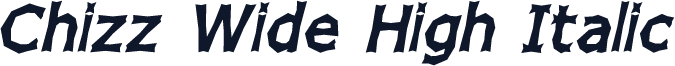 Chizz Wide High Italic