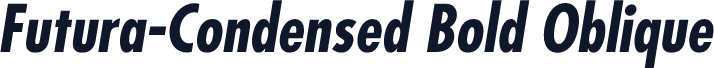 Futura-Condensed Bold Oblique