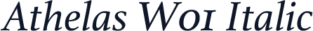 Athelas W01 Italic
