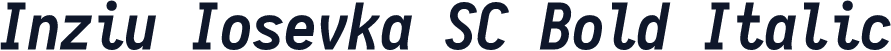 Inziu Iosevka SC Bold Italic