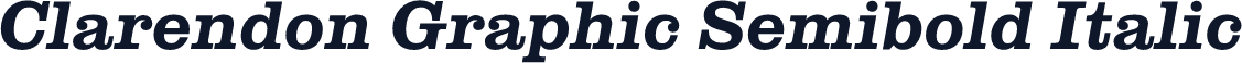 Clarendon Graphic Semibold Italic