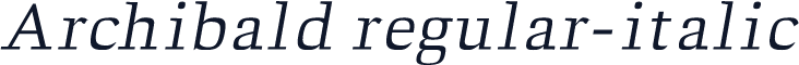 Archibald regular-italic