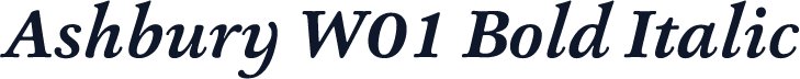 Ashbury W01 Bold Italic