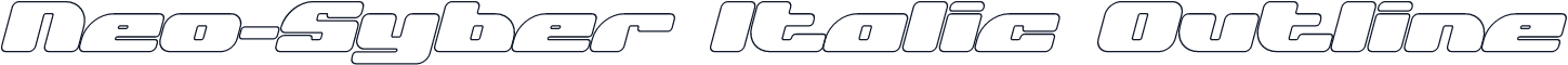 Neo-Syber Italic Outline