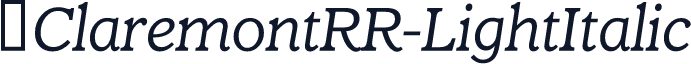☞ClaremontRR-LightItalic