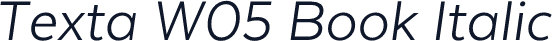 Texta W05 Book Italic