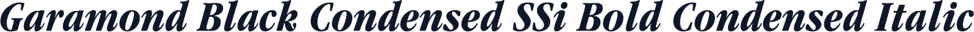 Garamond Black Condensed SSi Bold Condensed Italic