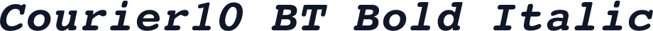 Courier10 BT Bold Italic