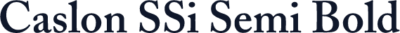 Caslon SSi Semi Bold