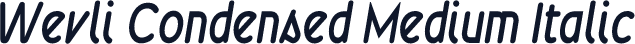 Wevli Condensed Medium Italic