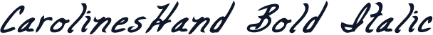 CarolinesHand Bold Italic
