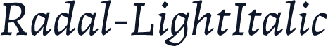 Radal-LightItalic