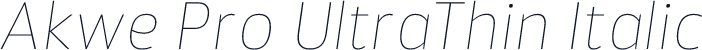 Akwe Pro UltraThin Italic