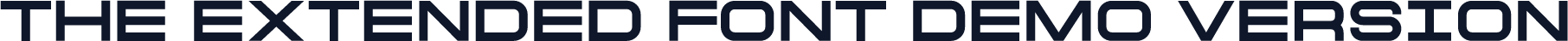 THE EXTENDED FONT DEMO VERSION