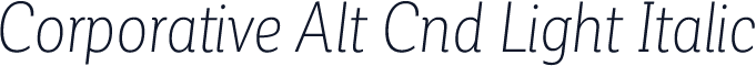 Corporative Alt Cnd Light Italic