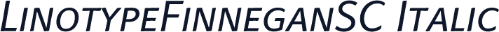 LinotypeFinneganSC Italic