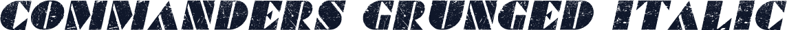 Commanders Grunged Italic