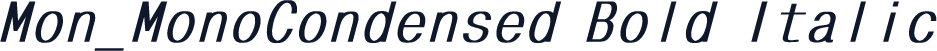 Mon_MonoCondensed Bold Italic
