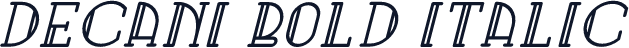 Decani Bold Italic