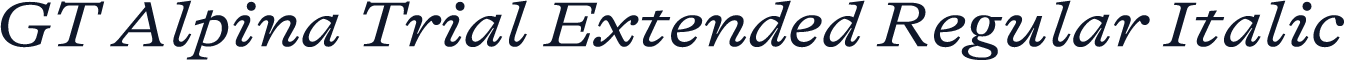 GT Alpina Trial Extended Regular Italic