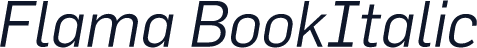 Flama BookItalic