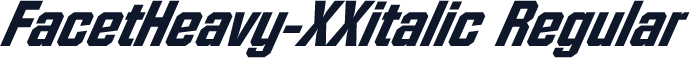 FacetHeavy-XXitalic Regular