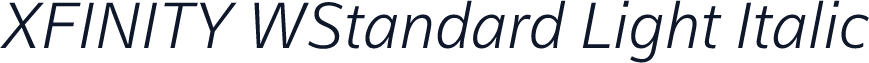 XFINITY WStandard Light Italic