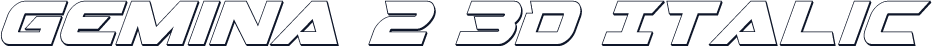 Gemina 2 3D Italic