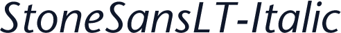 StoneSansLT-Italic