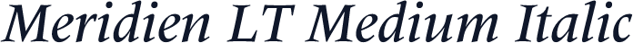 Meridien LT Medium Italic