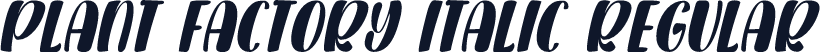 Plant Factory Italic Regular