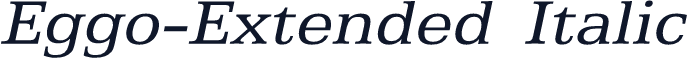 Eggo-Extended Italic