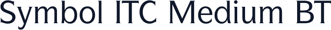 Symbol ITC Medium BT