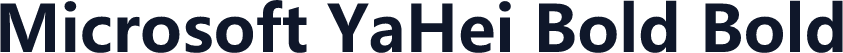 Microsoft YaHei Bold Bold