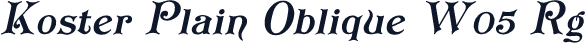 Koster Plain Oblique W05 Rg