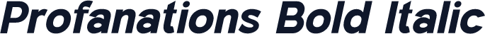 Profanations Bold Italic