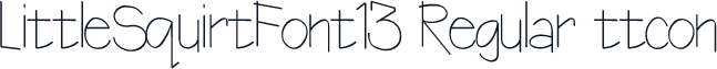 LittleSquirtFont13 Regular ttcon