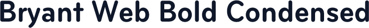 Bryant Web Bold Condensed