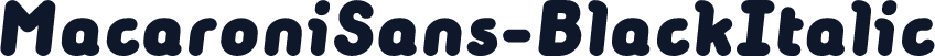 ☞MacaroniSans-BlackItalic