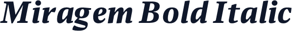 Miragem Bold Italic