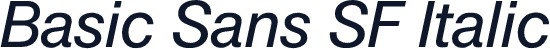 Basic Sans SF Italic