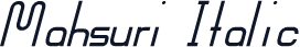 Mahsuri Italic