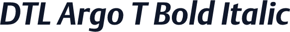 DTL Argo T Bold Italic