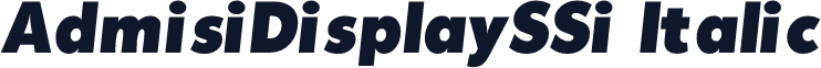AdmisiDisplaySSi Italic