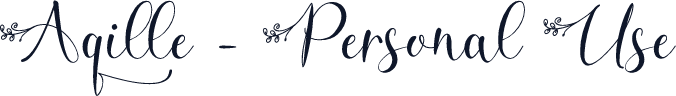 Aqille - Personal Use