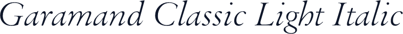 Garamand Classic Light Italic